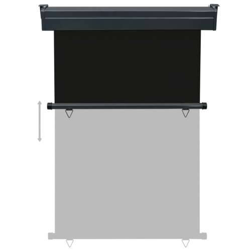 Balkonska bočna tenda 125 x 250 cm crna - Crna 125 x 250 cm 1 Cijena