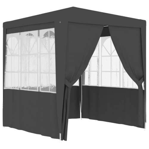 Profesionalni šator za zabave 2,5 x 2,5 m antracit 90 g/m²