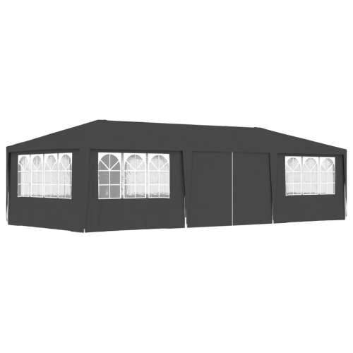 Profesionalni šator za zabave 4 x 9 m antracit 90 g/m²