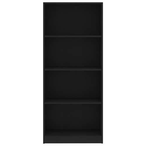 Ormarić za knjige s 4 razine crni 60 x 24 x 142 cm drveni Cijena