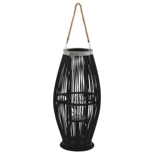 Viseći svijećnjak od bambusa crni 60 cm Cijena