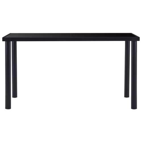 Blagovaonski stol crni 140 x 70 x 75 cm od kaljenog stakla - 140 x 70 x 75 cm 1 Cijena