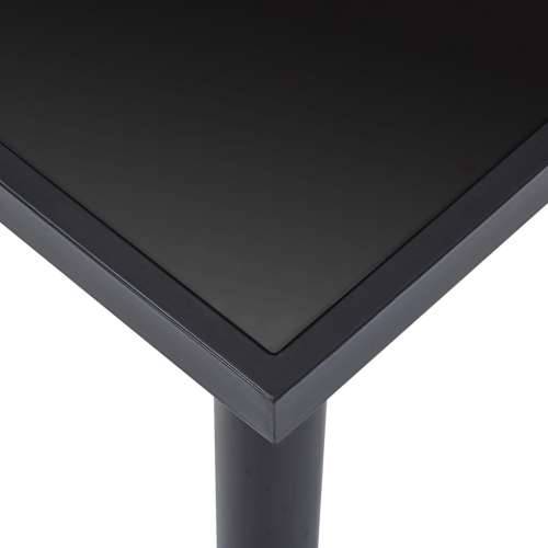 Blagovaonski stol crni 140 x 70 x 75 cm od kaljenog stakla - 140 x 70 x 75 cm 1 Cijena