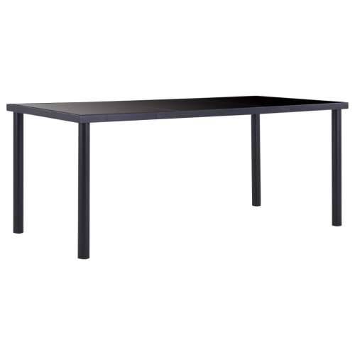 Blagovaonski stol crni 180 x 90 x 75 cm od kaljenog stakla - 180 x 90 x 75 cm 1 Cijena