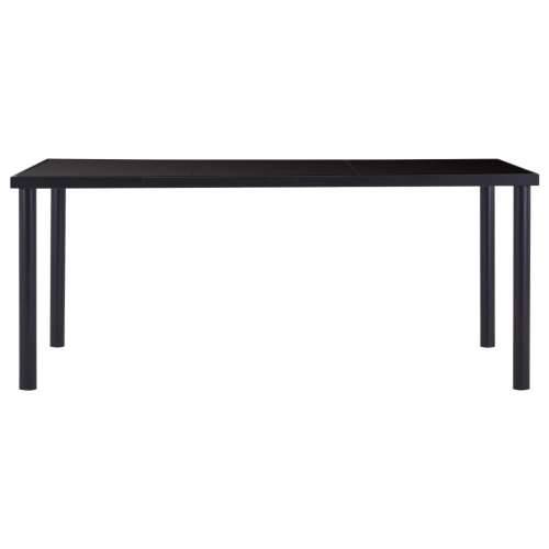 Blagovaonski stol crni 180 x 90 x 75 cm od kaljenog stakla - 180 x 90 x 75 cm 1 Cijena