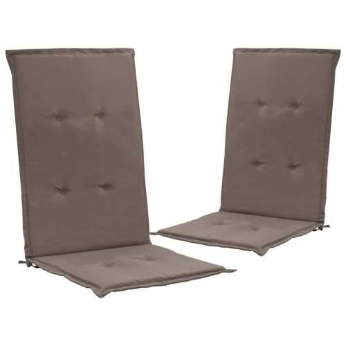 Jastuci za vrtne stolice 2 kom smeđesivi 120x50x3 cm od tkanine