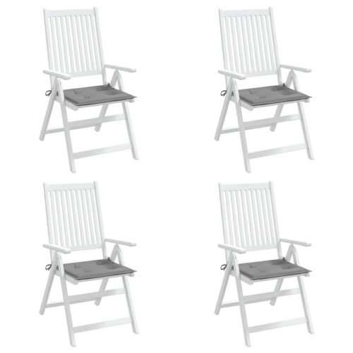 Jastuci za vrtne stolice 4 kom sivi 40x40x4 cm od tkanine - Siva 40 x 40 x 3 cm 4 Cijena