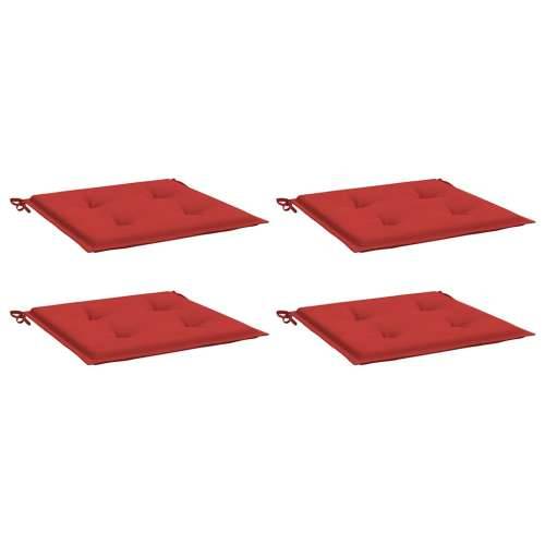 Jastuci za vrtne stolice 4 kom crveni 40x40x4 cm od tkanine - Crvena 40 x 40 x 3 cm 4 Cijena