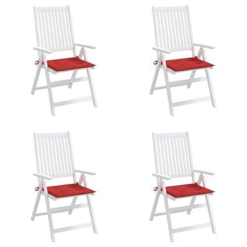 Jastuci za vrtne stolice 4 kom crveni 40x40x4 cm od tkanine - Crvena 40 x 40 x 3 cm 4 Cijena