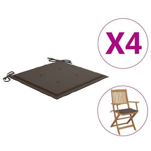 Jastuci za vrtne stolice 4 kom smeđesivi 40x40x4 cm od tkanine - Sivo-smeđa 40 x 40 x 3 cm 4 Cijena