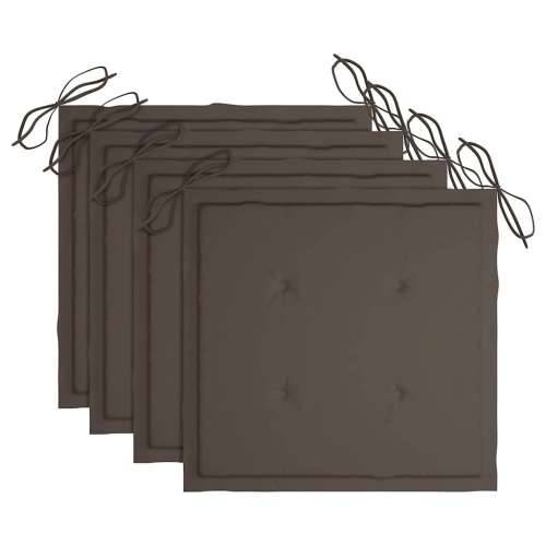 Jastuci za vrtne stolice 4 kom smeđesivi 40x40x4 cm od tkanine - Sivo-smeđa 40 x 40 x 3 cm 4 Cijena