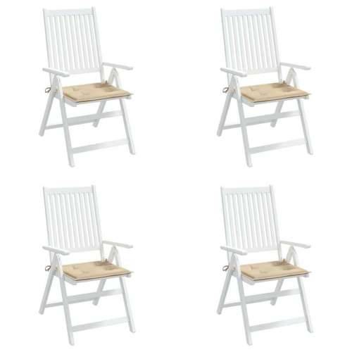 Jastuci za vrtne stolice 4 kom bež 40x40x4 cm od tkanine - Bež 40 x 40 x 3 cm 4 Cijena