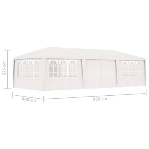 Profesionalni šator za zabave 4 x 9 m bijeli 90 g/m² Cijena