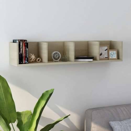 Zidna polica za CD-ove boja hrasta 100 x 18 x 18 cm drvena - sonoma hrast 1 Cijena