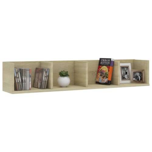 Zidna polica za CD-ove boja hrasta 100 x 18 x 18 cm drvena - sonoma hrast 1 Cijena