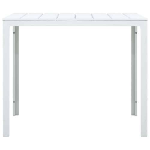 Stolić za kavu bijeli 78 x 78 x 74 cm HDPE s izgledom drva - Bijela 1 Cijena