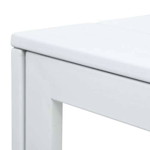 Stolić za kavu bijeli 78 x 78 x 74 cm HDPE s izgledom drva - Bijela 1 Cijena