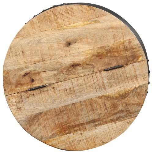 Stolić za kavu okrugli 53 x 43 cm od masivnog drva manga - Crna 53 x 43 cm 1 Cijena