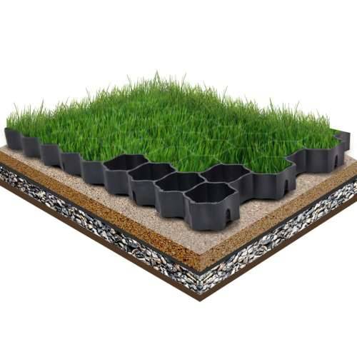 Rešetke za travu 16 kom crne 60 x 40 x 3 cm plastične Cijena