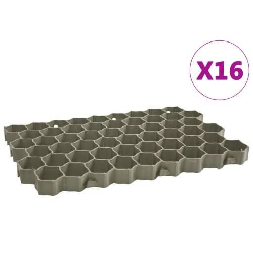 Rešetke za travu 16 kom zelene 60 x 40 x 3 cm plastične - Zelena 1 Cijena