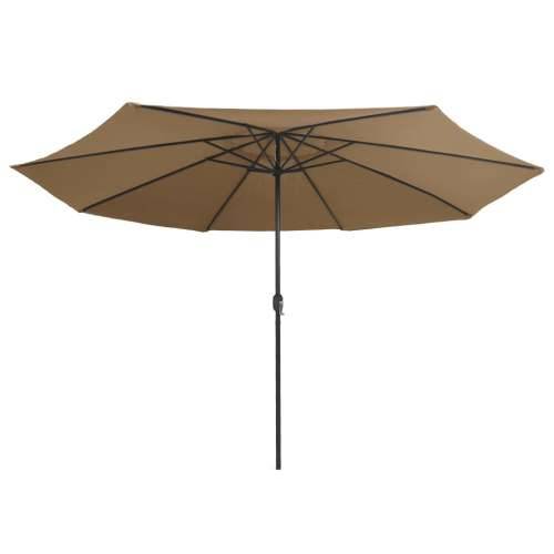 Vrtni suncobran s metalnim stupom 390 cm smeđesivi - Sivo-smeđa 1 Cijena