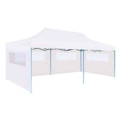 Sklopivi šator za zabave s bočnim zidovima 3x6 m čelični bijeli Cijena