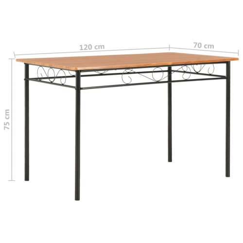 Blagovaonski stol smeđi 120 x 70 x 75 cm MDF Cijena