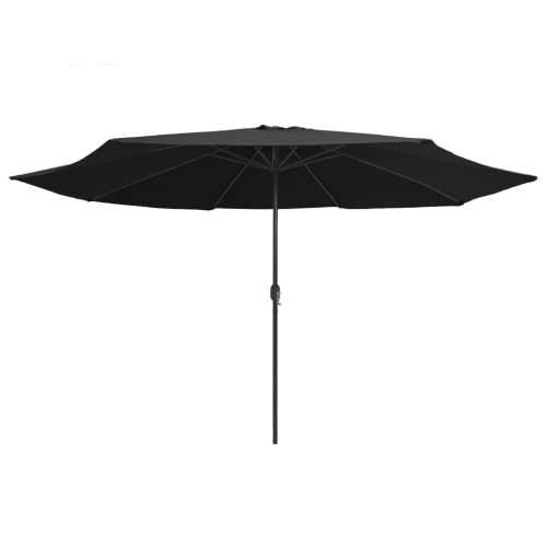Vrtni suncobran s metalnim stupom 390 cm crni - Crna 1 Cijena