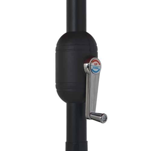 Vrtni suncobran s metalnim stupom 390 cm crni - Crna 1 Cijena