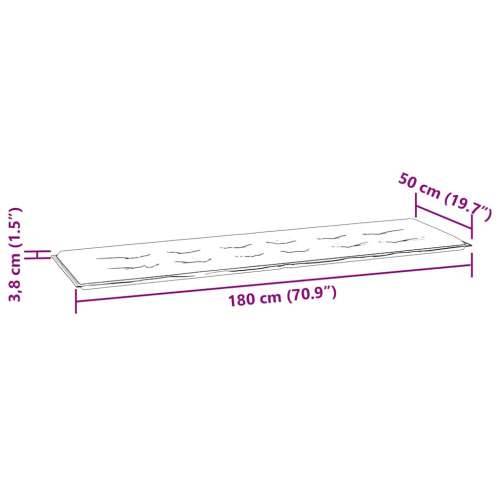 Jastuk za vrtnu klupu smeđesivi 180x50x4 cm tkanina Oxford - Sivo-smeđa 180 x 50 x 3 cm 1 Cijena