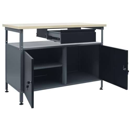 Radni stol crni 120 x 60 x 85 cm čelični Cijena