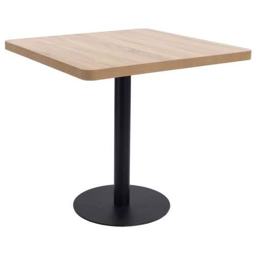 Bistro stol svjetlosmeđi 80 x 80 cm MDF - svijetlo smeđa i crna 80 x 80 x 75 cm 1 Cijena
