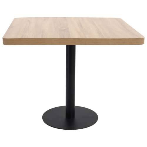 Bistro stol svjetlosmeđi 80 x 80 cm MDF - svijetlo smeđa i crna 80 x 80 x 75 cm 1 Cijena