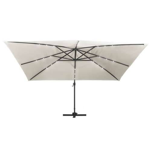 Konzolni vrtni suncobran LED sa stupom 400x300 cm boja pijeska - Pijesak 400 x 300 cm (7 x 5 cm) 1 Cijena