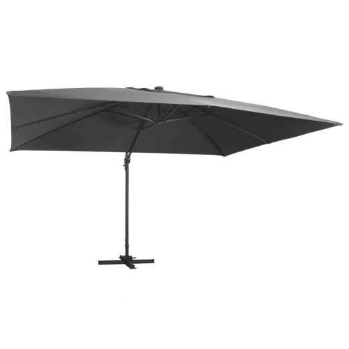 Konzolni vrtni suncobran LED sa stupom 400 x 300 cm antracit - Antracit 400 x 300 cm (7 x 5 cm) 1 Cijena