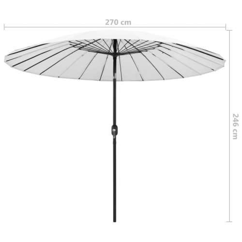 Vanjski suncobran s aluminijskim stupom 270 cm pješčano bijeli - Pijesak bijela Cijena