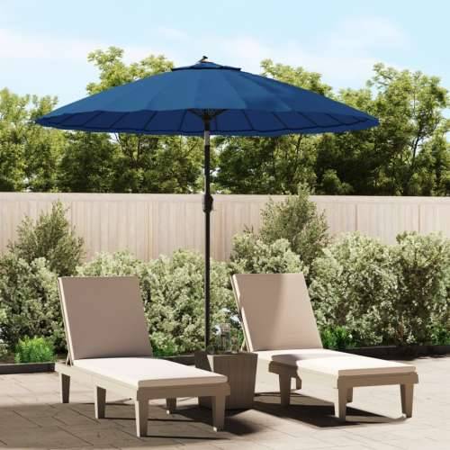Vanjski suncobran s aluminijskim stupom 270 cm azurnoplavi - azurnoplava Cijena