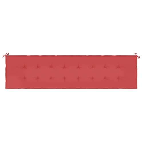Jastuk za vrtnu klupu crveni 200x50x4 cm od tkanine Oxford - Crvena 200 x 50 x 3 cm 1 Cijena