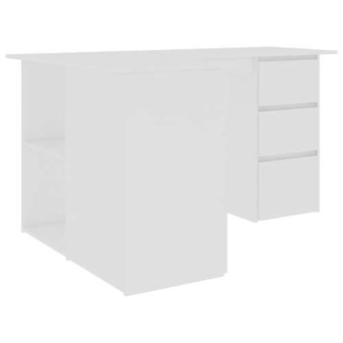 Kutni radni stol bijeli 145 x 100 x 76 cm od iverice Cijena