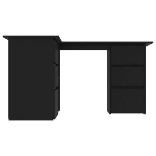 Kutni radni stol crni 145 x 100 x 76 cm od iverice Cijena