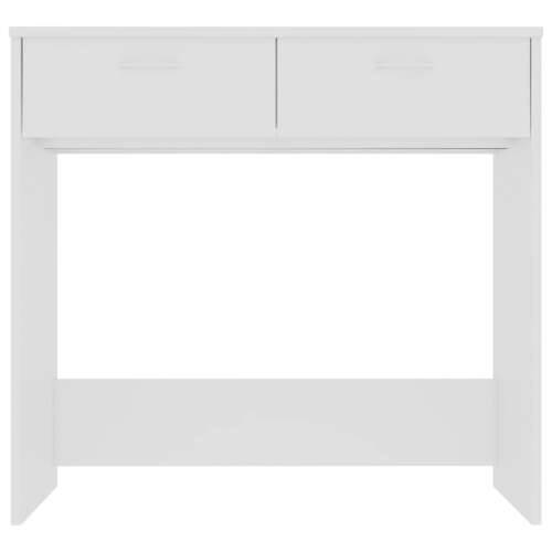 Radni stol bijeli 80 x 40 x 75 cm od konstruiranog drva - Bijela Cijena