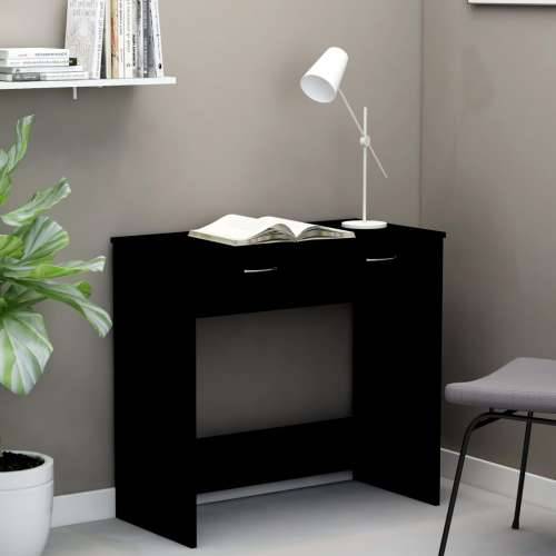 Radni stol crni 80 x 40 x 75 cm od konstruiranog drva - Crna Cijena