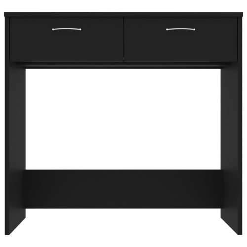 Radni stol crni 80 x 40 x 75 cm od konstruiranog drva - Crna Cijena