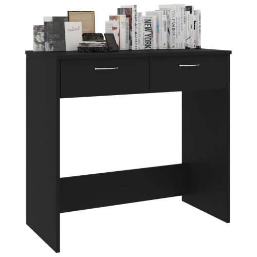 Radni stol crni 80 x 40 x 75 cm od konstruiranog drva - Crna Cijena