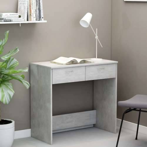 Radni stol siva boja betona 80 x 40 x 75 cm konstruirano drvo - Beton siva Cijena