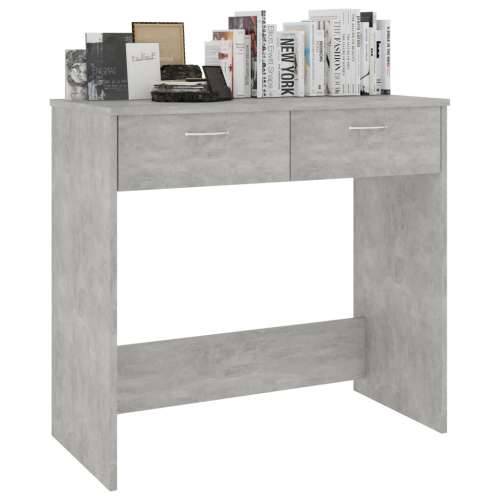 Radni stol siva boja betona 80 x 40 x 75 cm konstruirano drvo - Beton siva Cijena