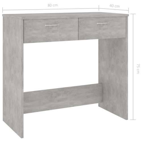 Radni stol siva boja betona 80 x 40 x 75 cm konstruirano drvo - Beton siva Cijena