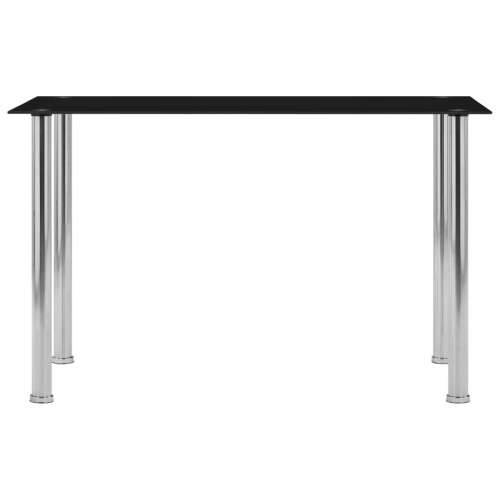 Blagovaonski stol crni 120 x 60 x 75 cm od kaljenog stakla - 120 x 60 x 75 cm 1 Cijena
