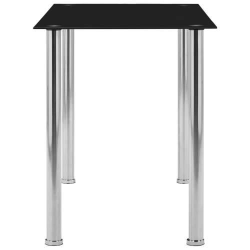 Blagovaonski stol crni 120 x 60 x 75 cm od kaljenog stakla - 120 x 60 x 75 cm 1 Cijena