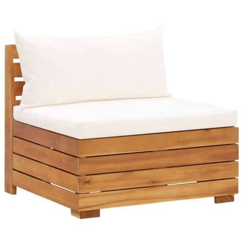 Modularna srednja sofa s jastucima 1 kom masivno bagremovo drvo